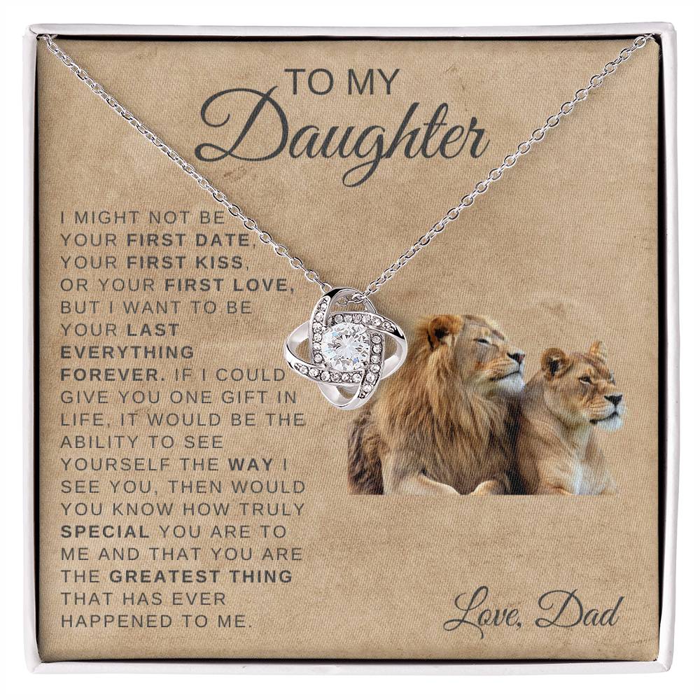 Love Knot Necklace Dad To My Daughter
