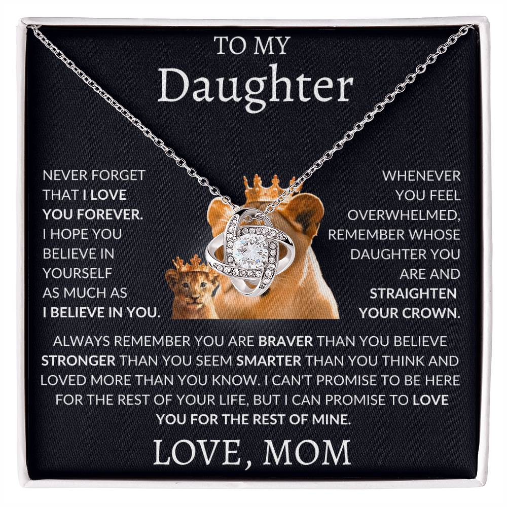 Love Knot Necklace Mom To My Daughter