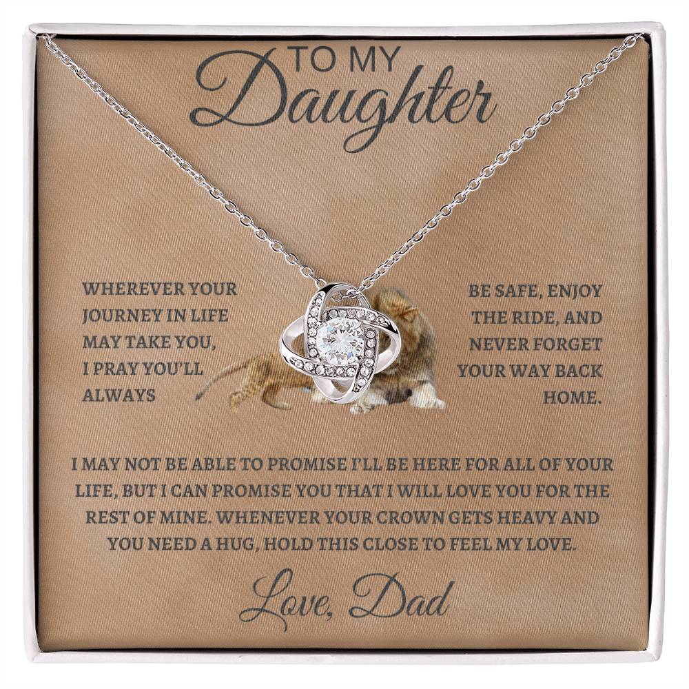Love Knot Necklace Dad To My Daughter