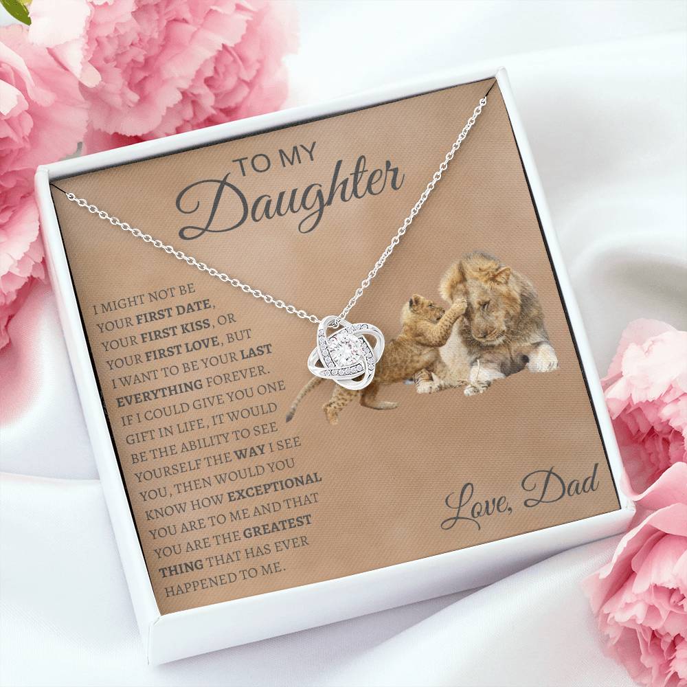 Love Knot Necklace  Dad To My Daughter