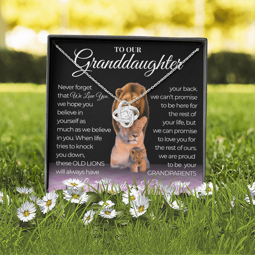 Grandparents  Love Knot Necklace Never Forget That We Love You To Our Granddaughter