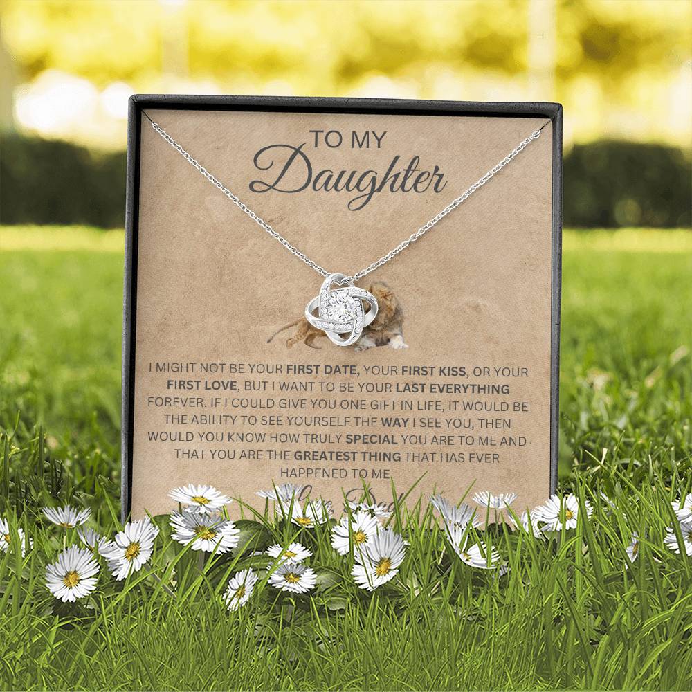 Love Knot  Necklace Dad To My Daughter