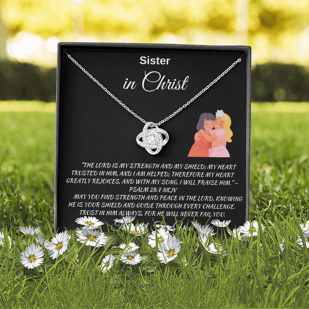 Love Knot Necklace Sister In Christ