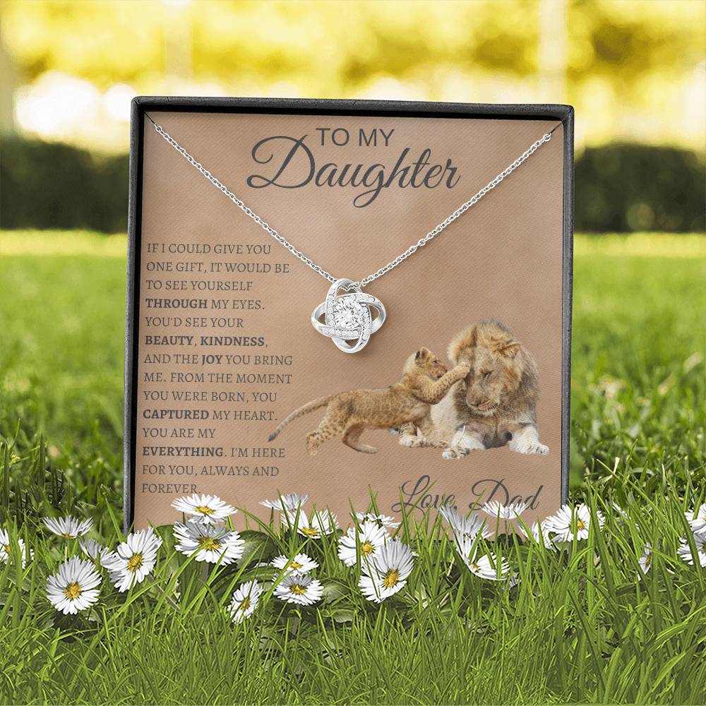 Love Knot Necklace  Dad To My Daughter