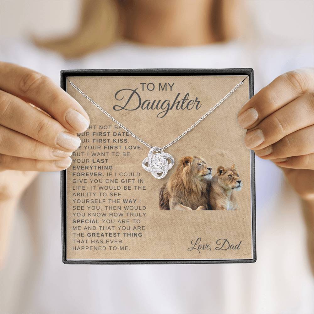 Love Knot Necklace Dad To My Daughter