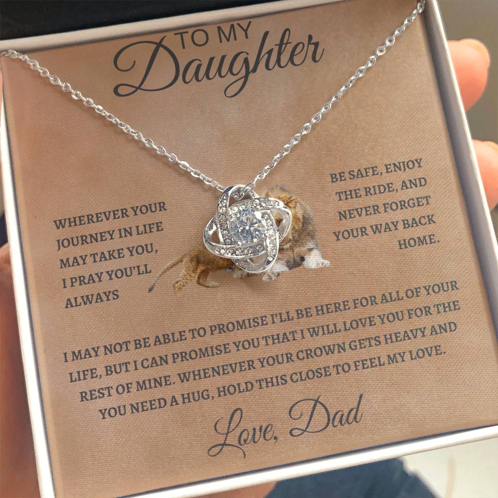Love Knot Necklace Dad To My Daughter