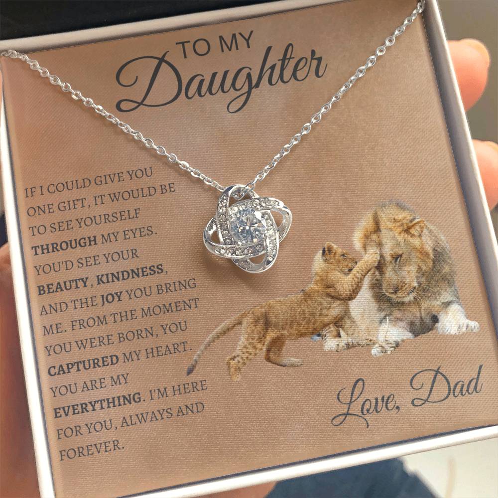 Love Knot Necklace  Dad To My Daughter