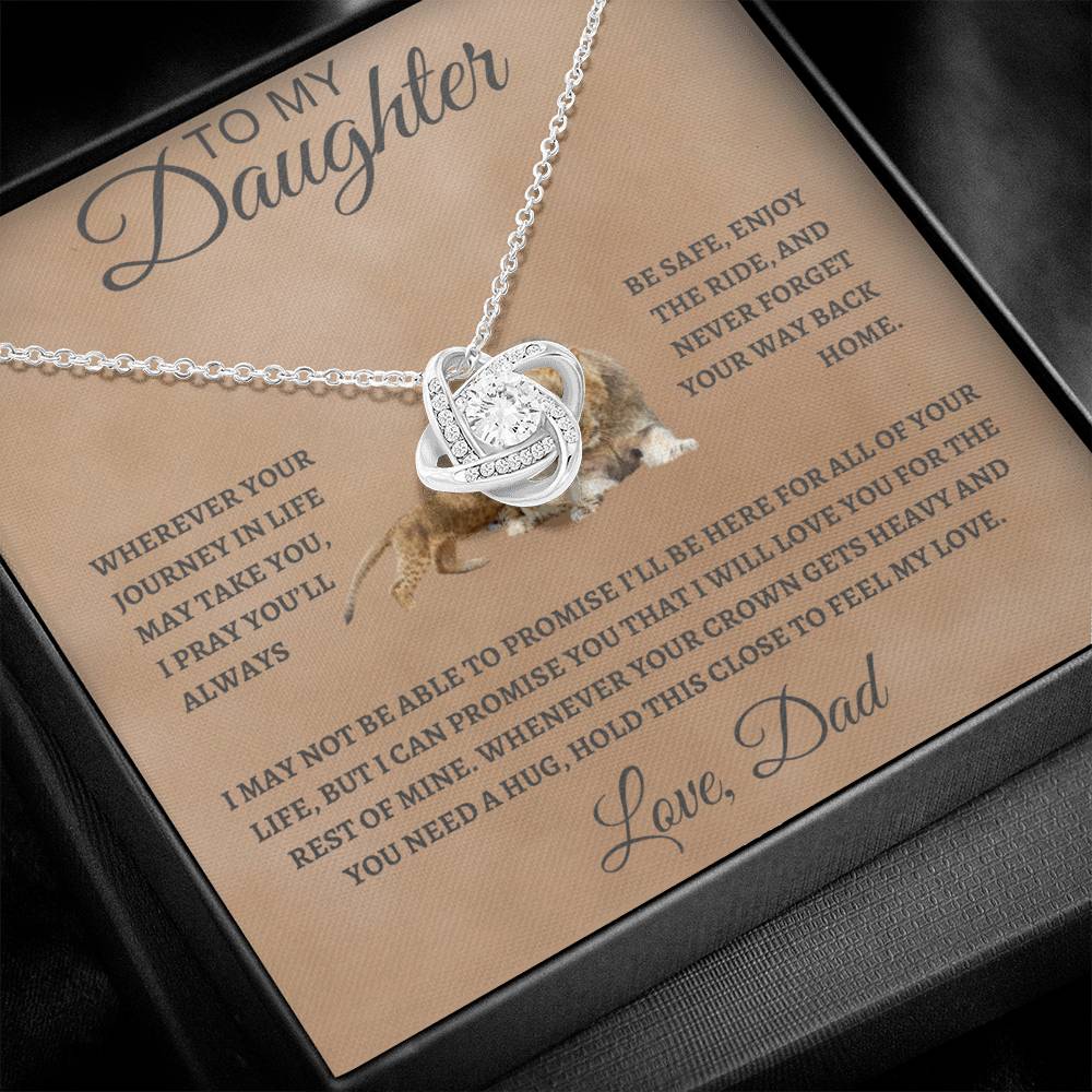 Love Knot Necklace Dad To My Daughter