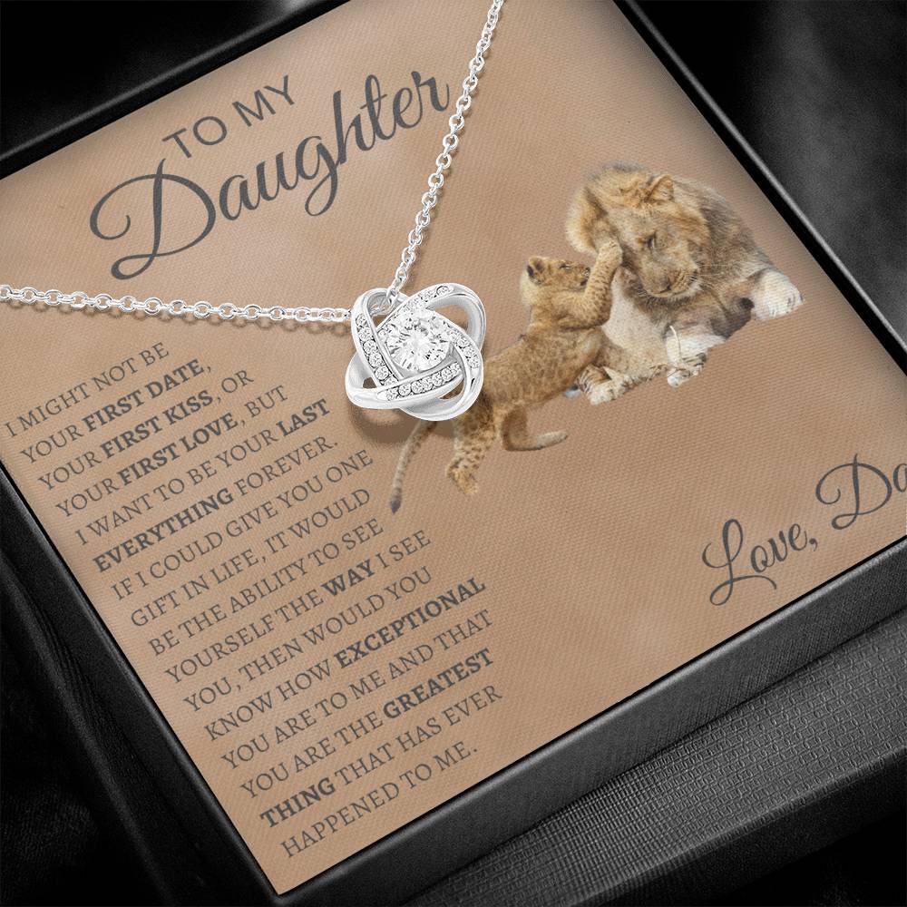 Love Knot Necklace  Dad To My Daughter