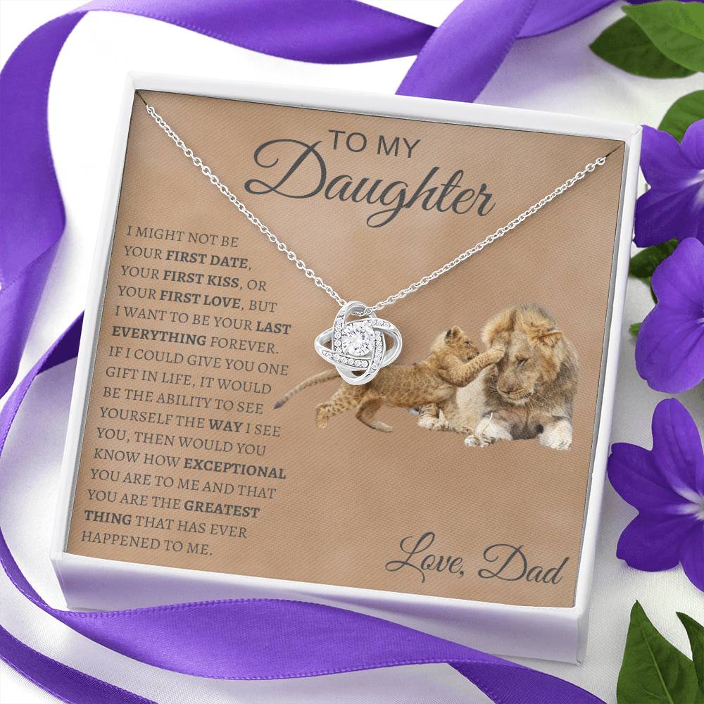 Love Knot Necklace  Dad To My Daughter