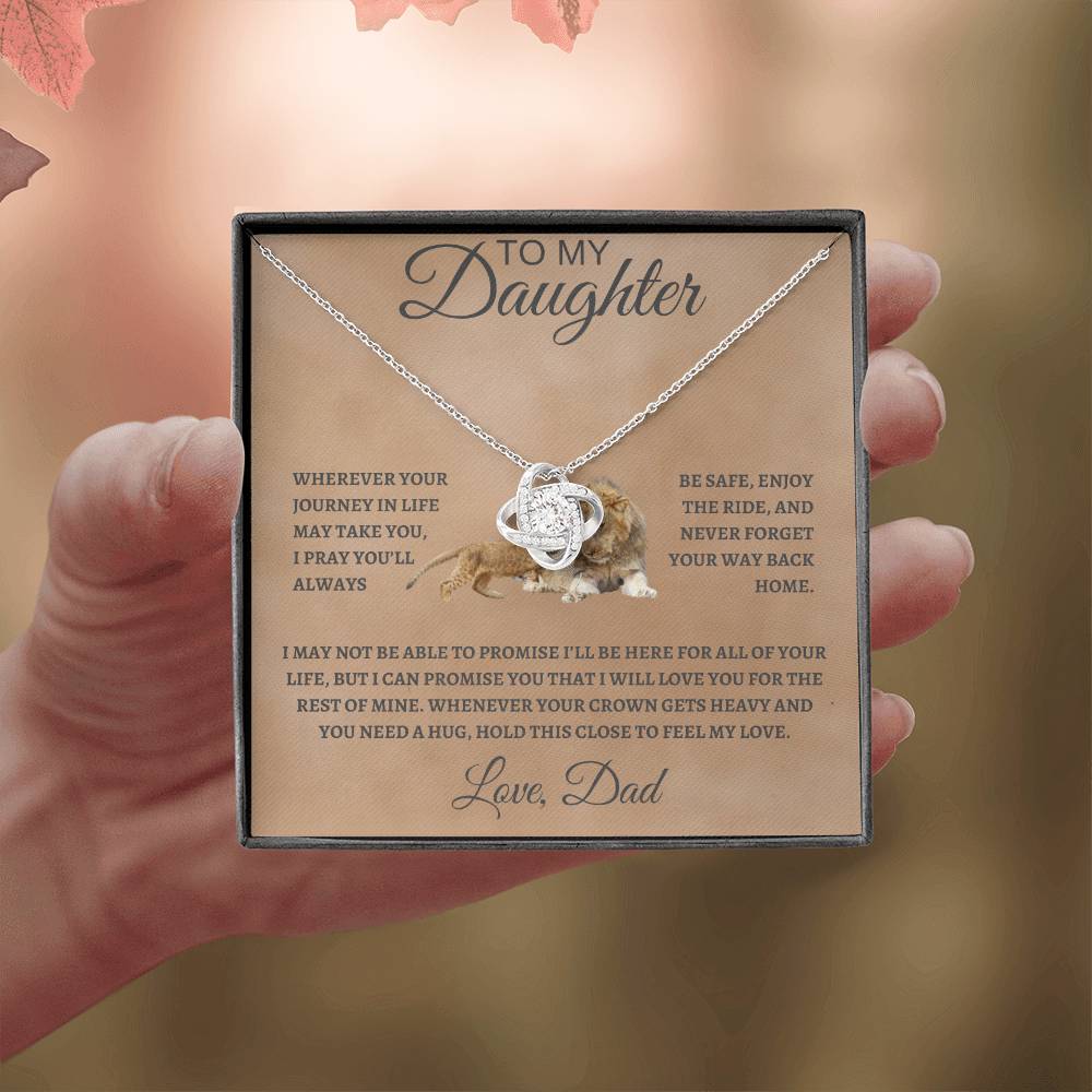 Love Knot Necklace Dad To My Daughter
