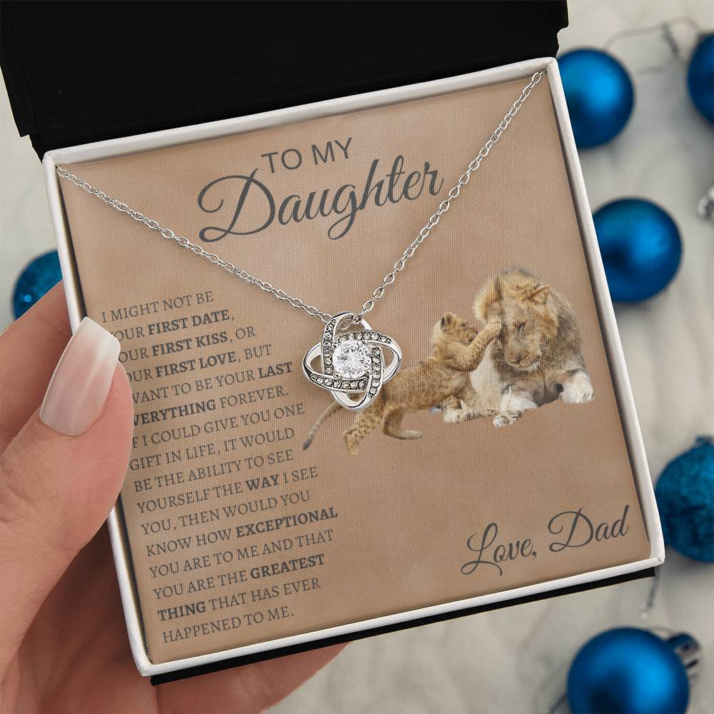 Love Knot Necklace  Dad To My Daughter