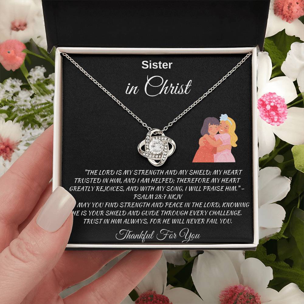 Love Knot Necklace Sister In Christ
