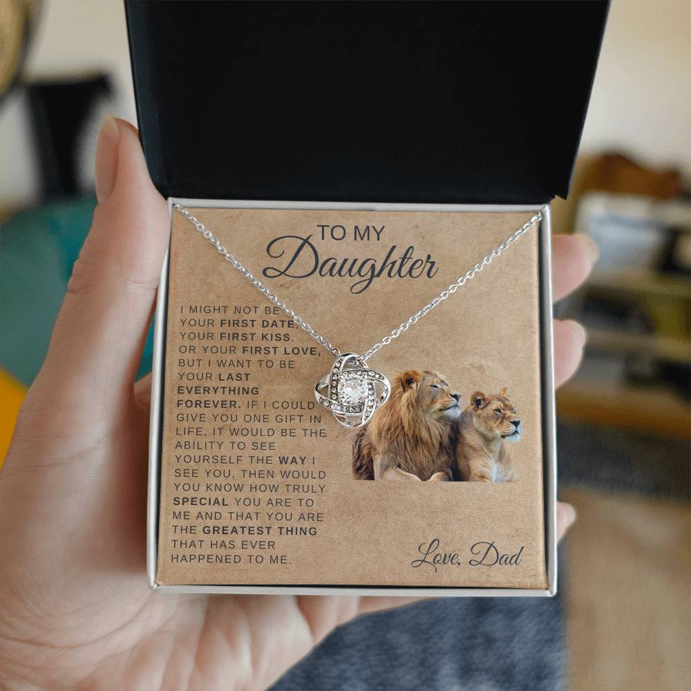Love Knot Necklace Dad To My Daughter