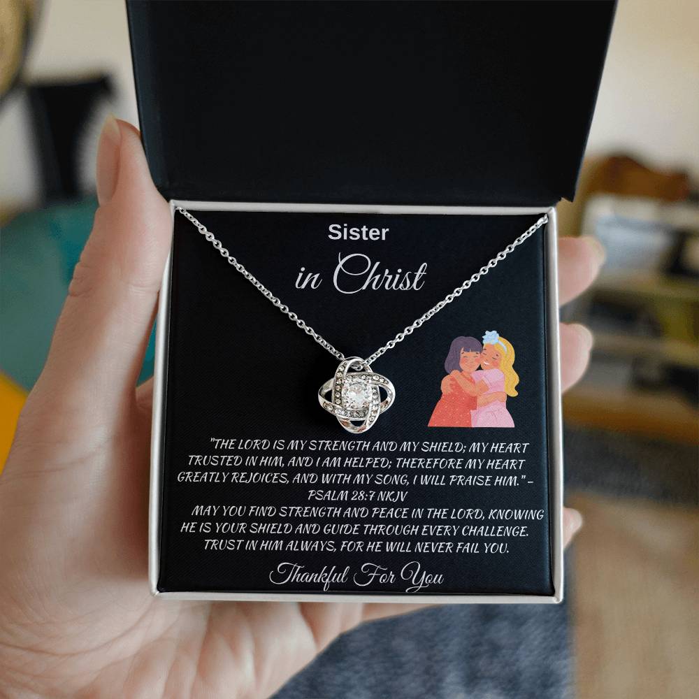 Love Knot Necklace Sister In Christ