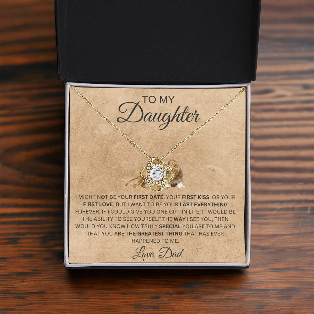 Love Knot  Necklace Dad To My Daughter