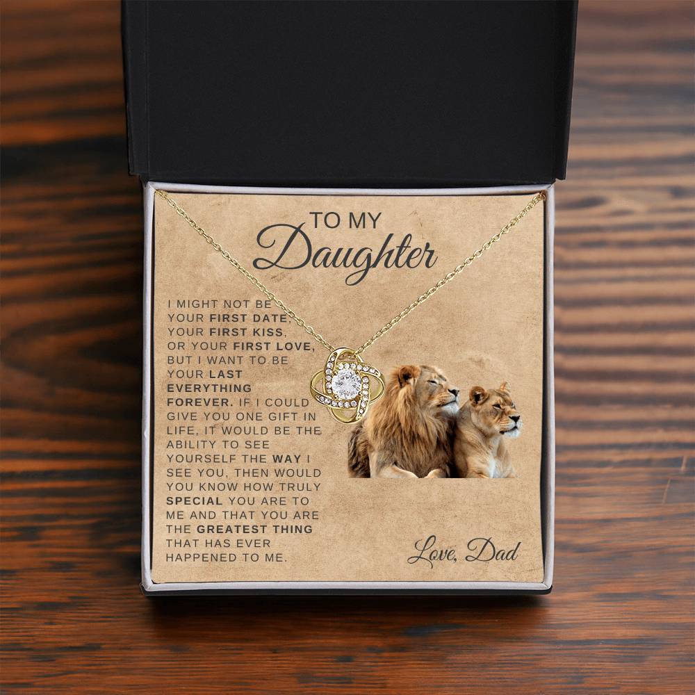 Love Knot Necklace Dad To My Daughter