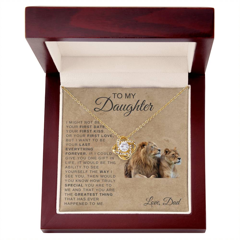 Love Knot Necklace Dad To My Daughter