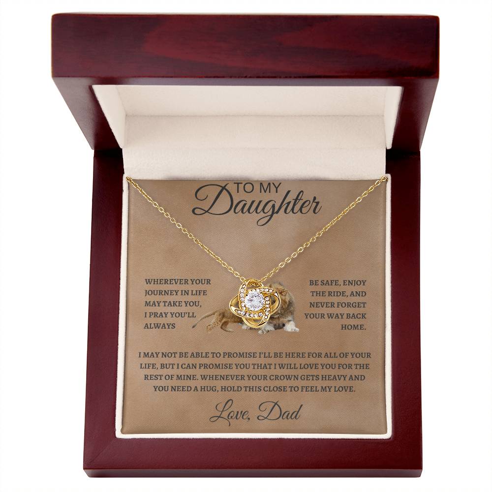 Love Knot Necklace Dad To My Daughter