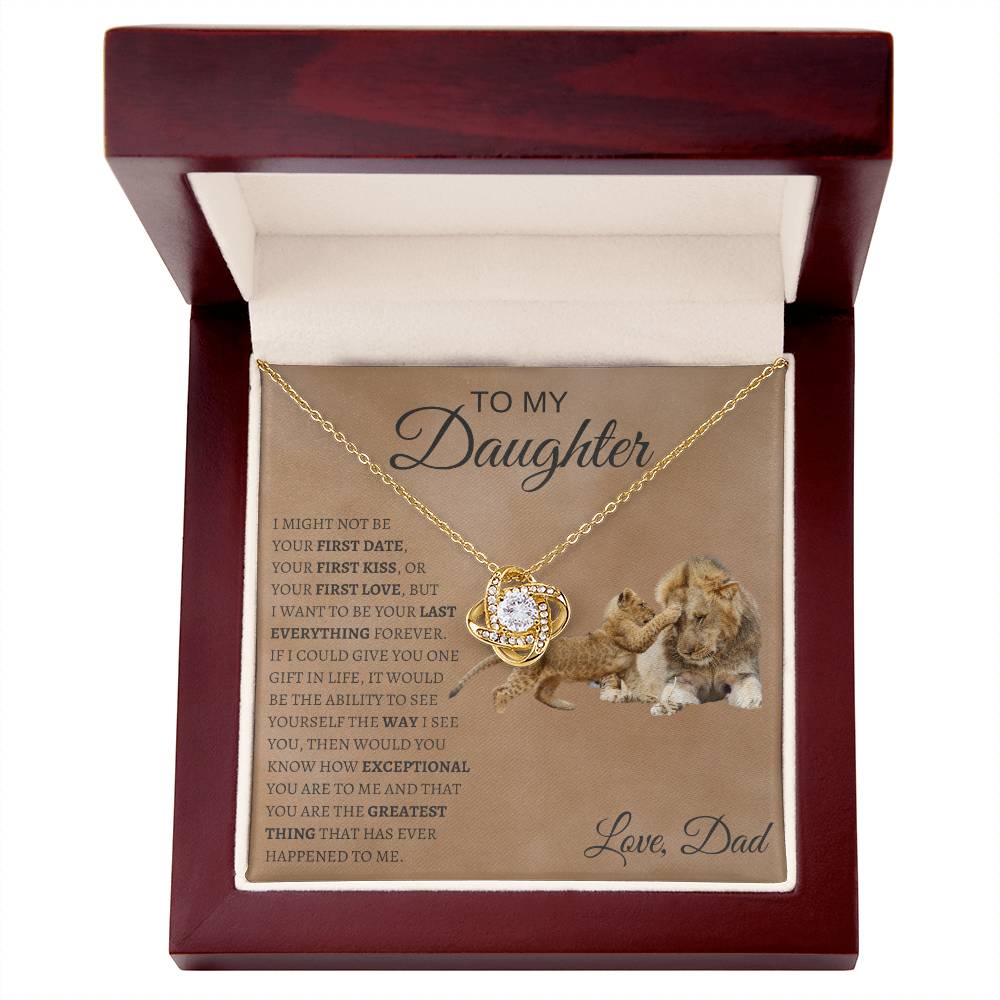 Love Knot Necklace  Dad To My Daughter