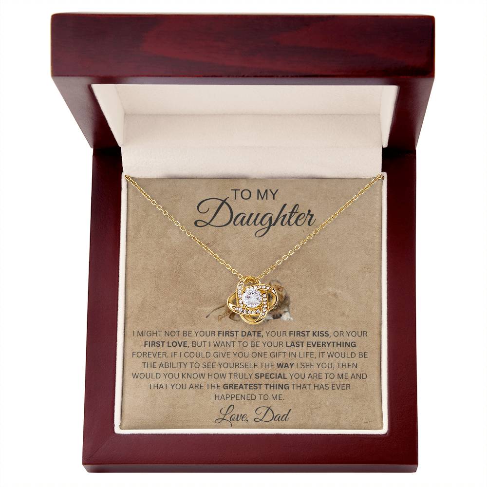 Love Knot  Necklace Dad To My Daughter