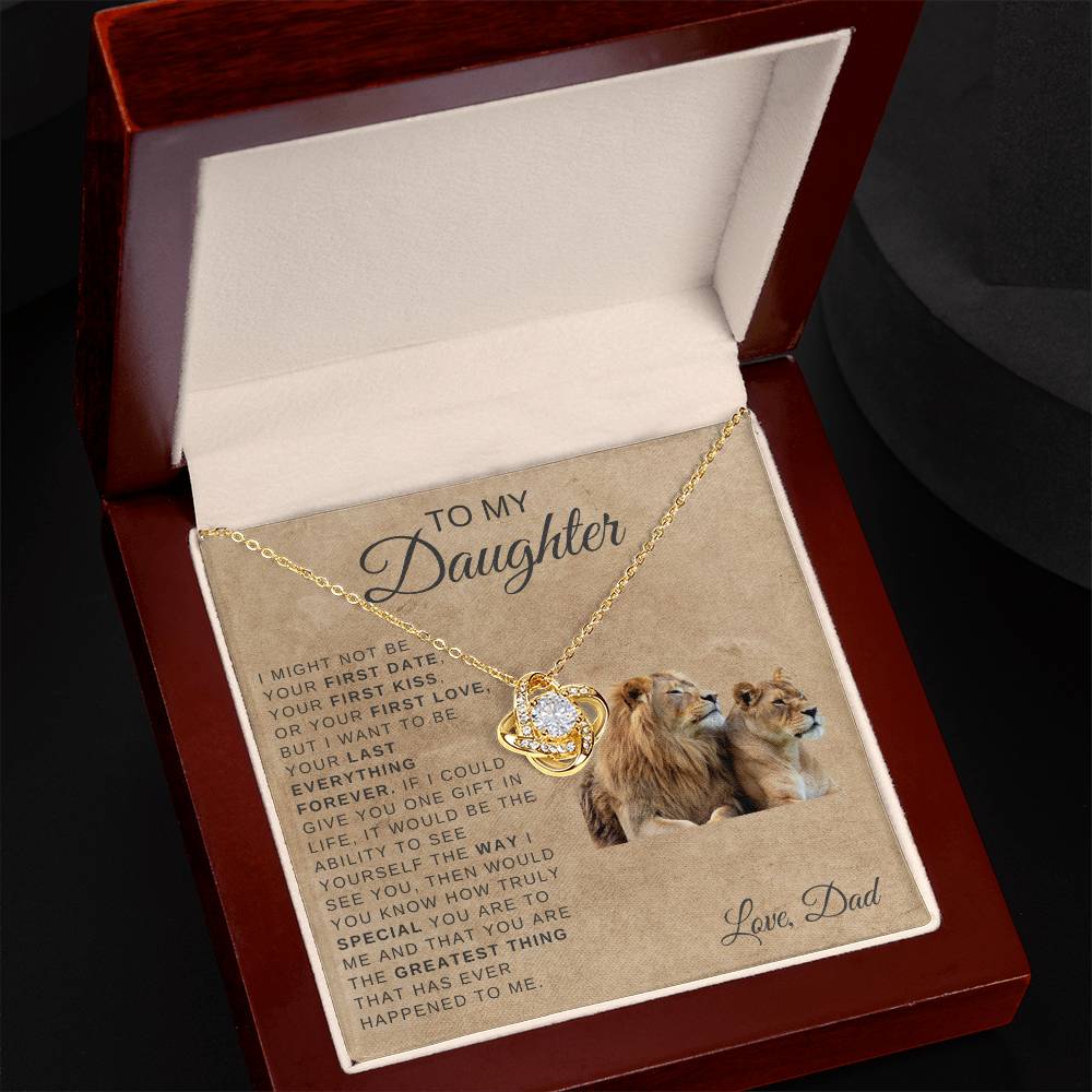 Love Knot Necklace Dad To My Daughter
