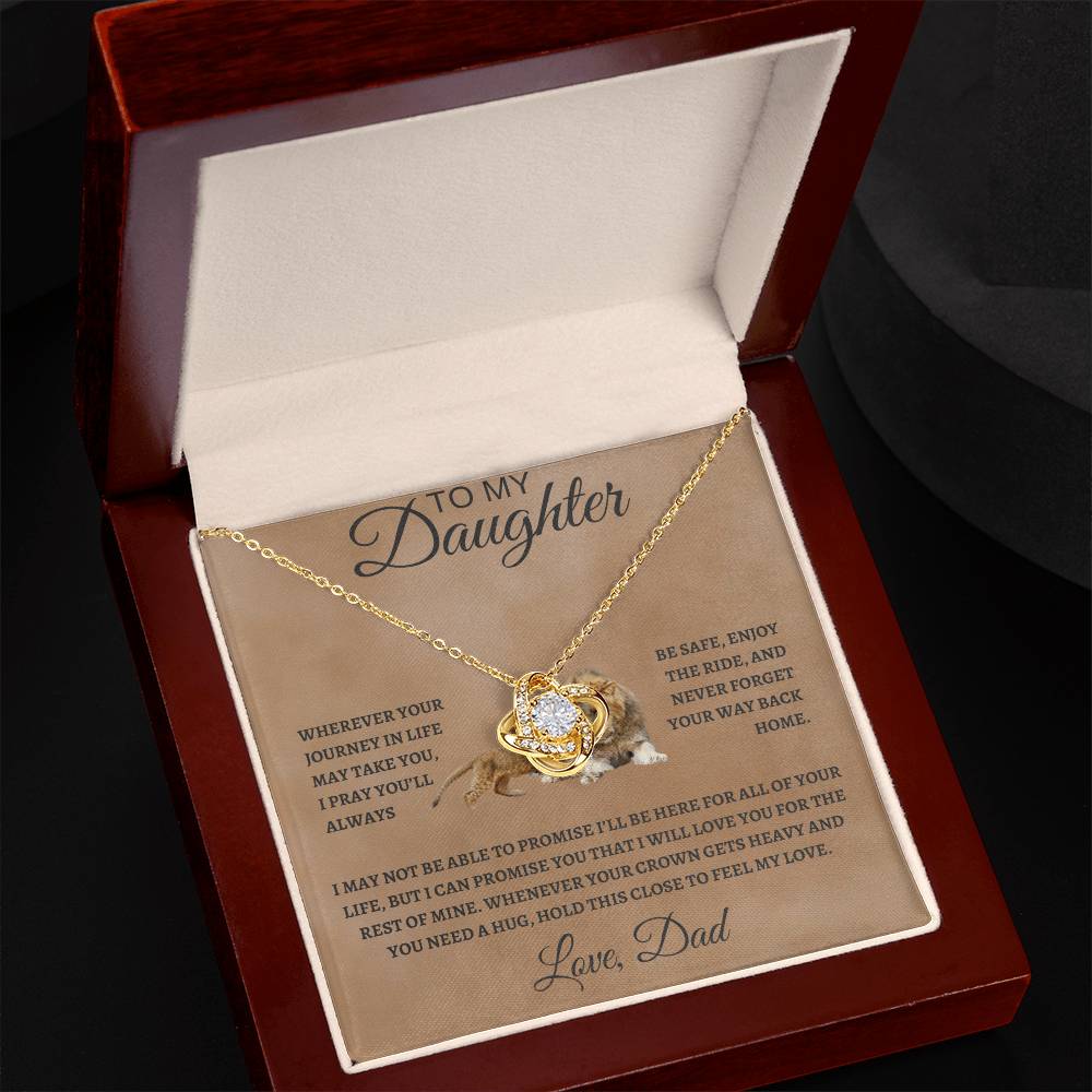 Love Knot Necklace Dad To My Daughter