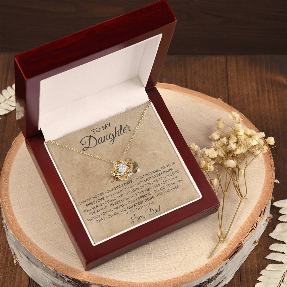 Love Knot  Necklace Dad To My Daughter