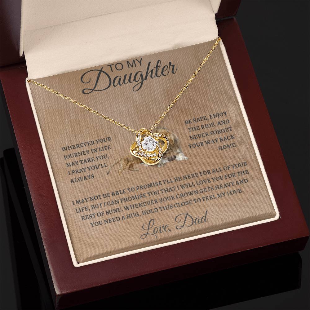 Love Knot Necklace Dad To My Daughter
