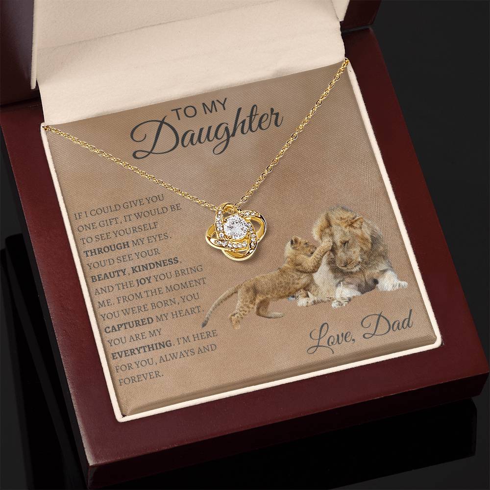 Love Knot Necklace  Dad To My Daughter