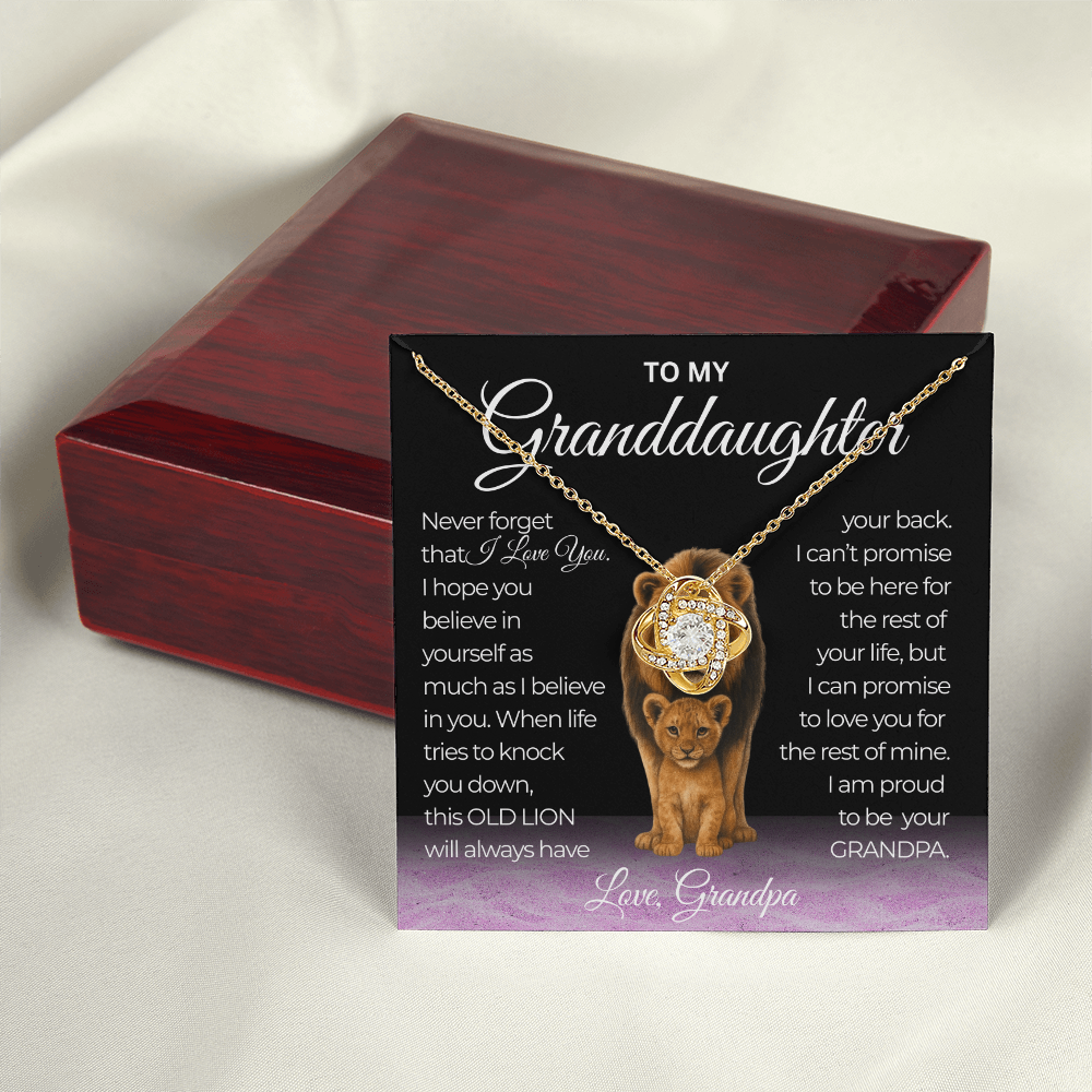 Love Knot Necklace Never Forget That I Love you Grandpa To my Granddaughter