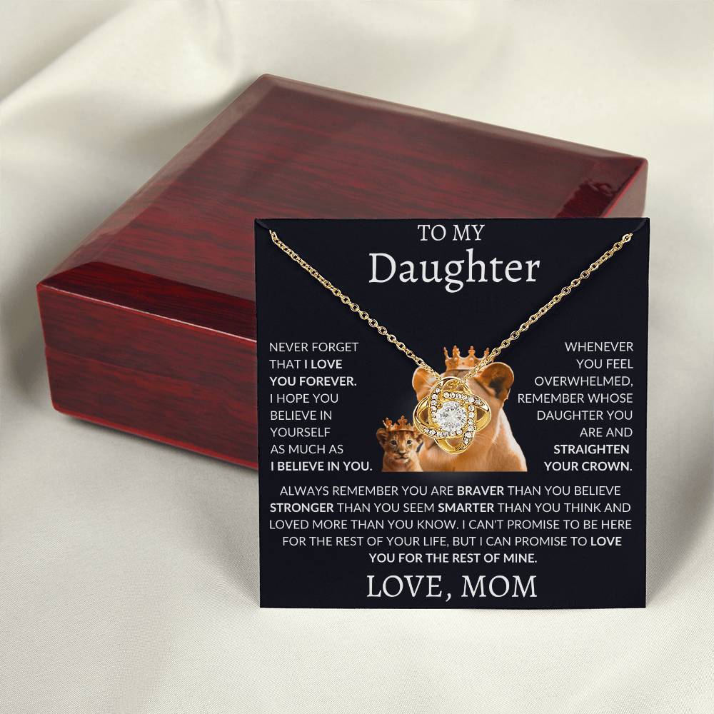 Love Knot Necklace Mom To My Daughter