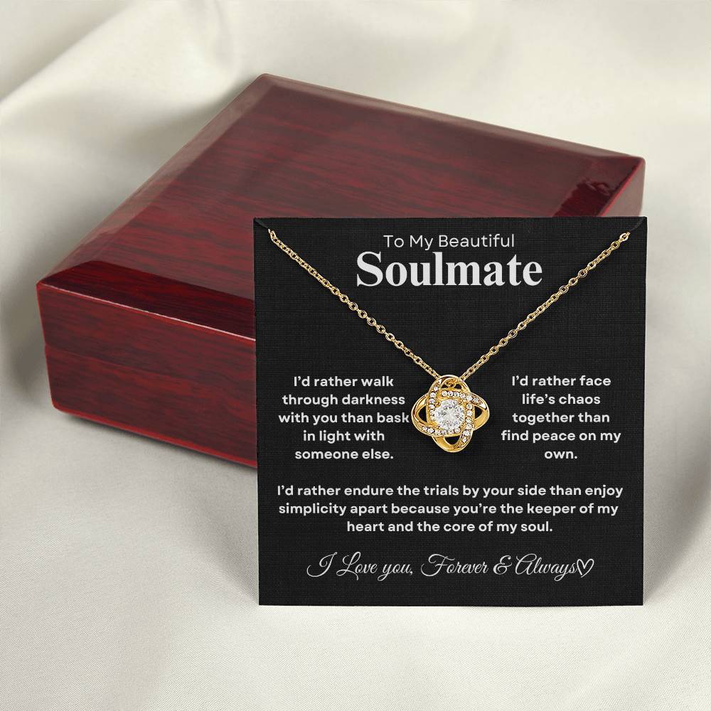 Love Knot Necklace To My Beautiful Soulmate1