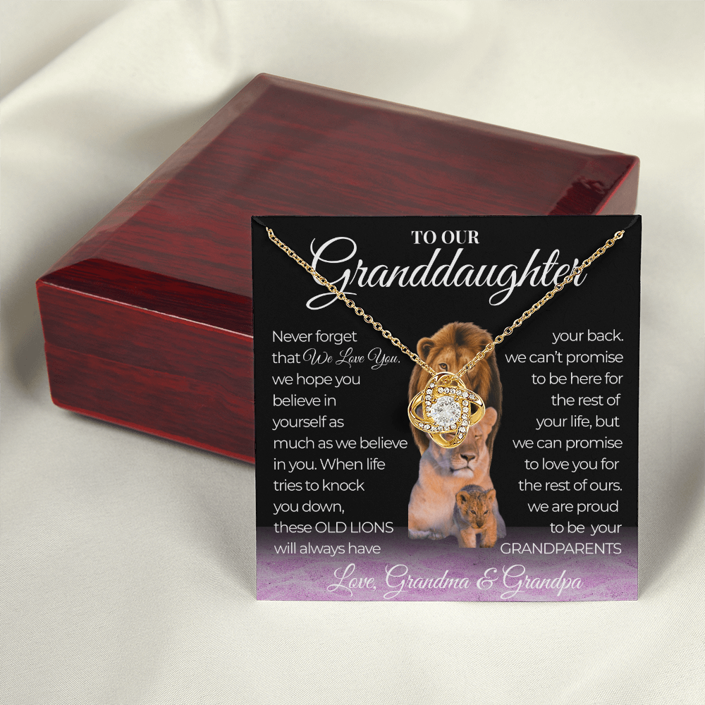 Grandparents  Love Knot Necklace Never Forget That We Love You To Our Granddaughter