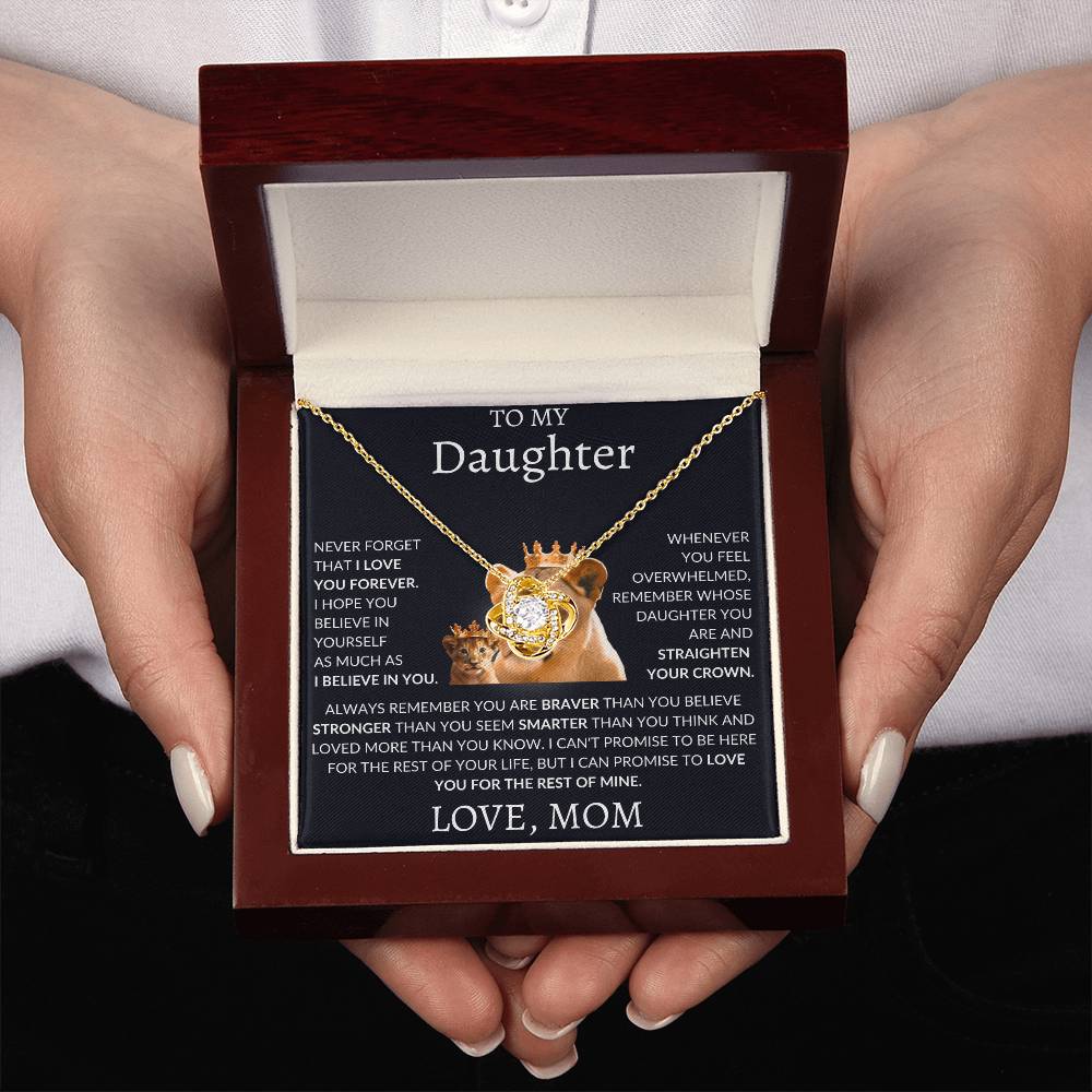 Love Knot Necklace Mom To My Daughter