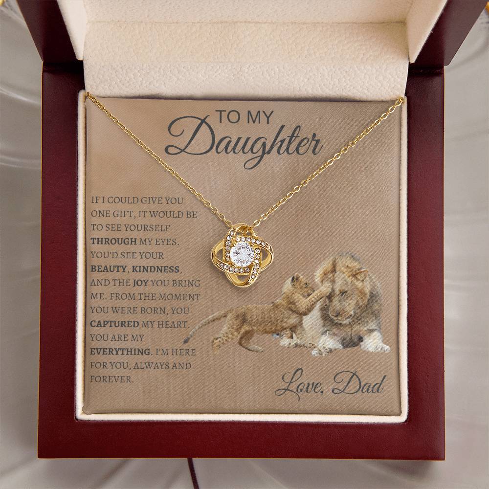 Love Knot Necklace  Dad To My Daughter