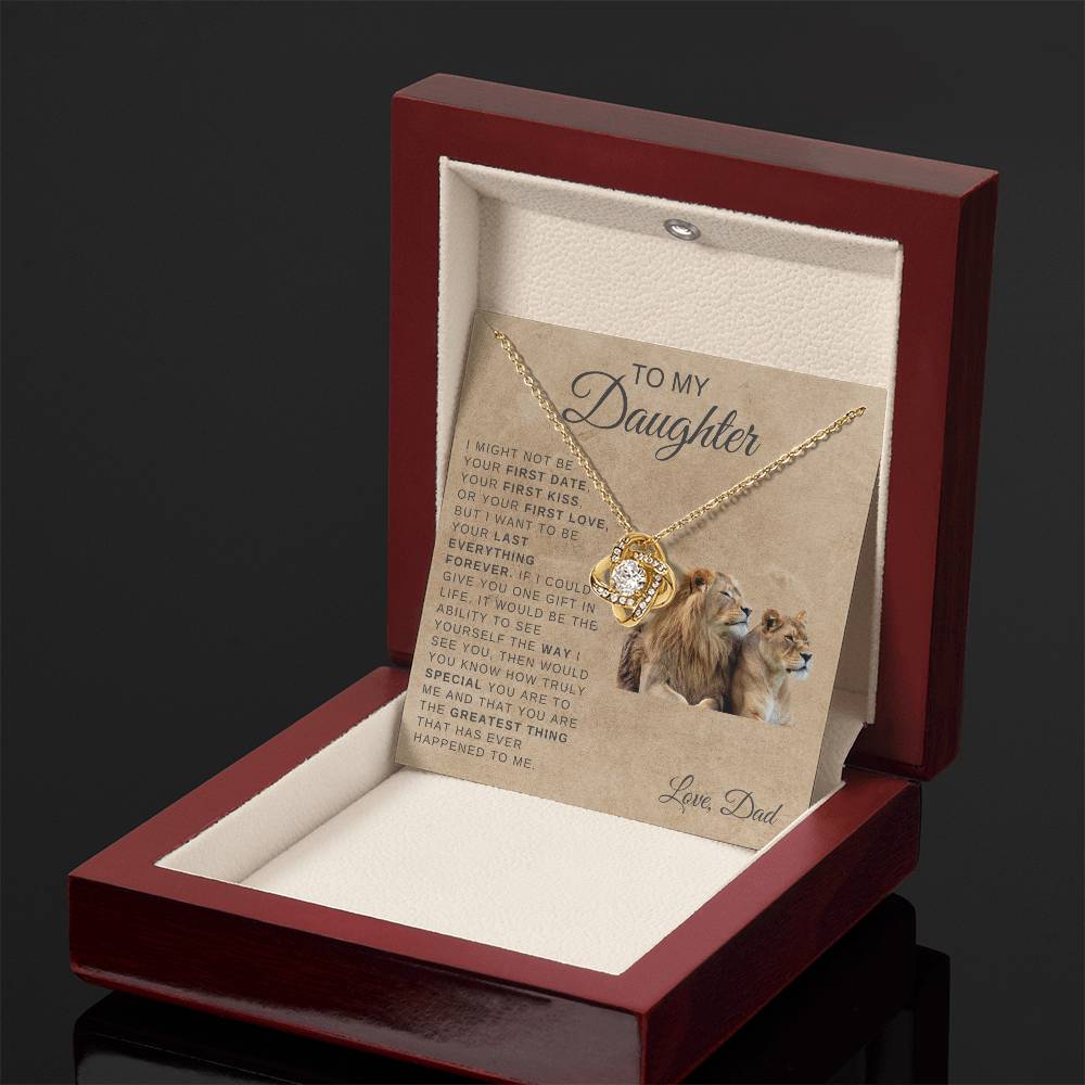 Love Knot Necklace Dad To My Daughter