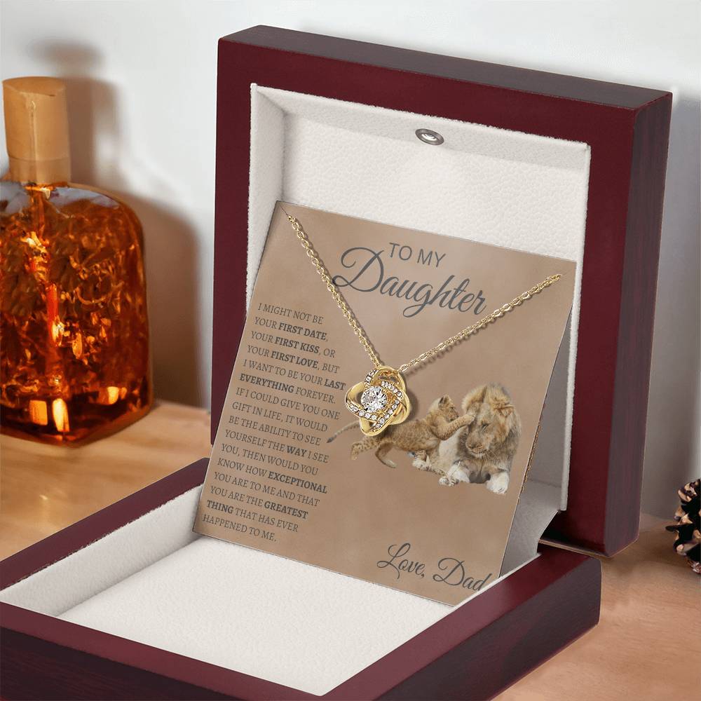 Love Knot Necklace  Dad To My Daughter
