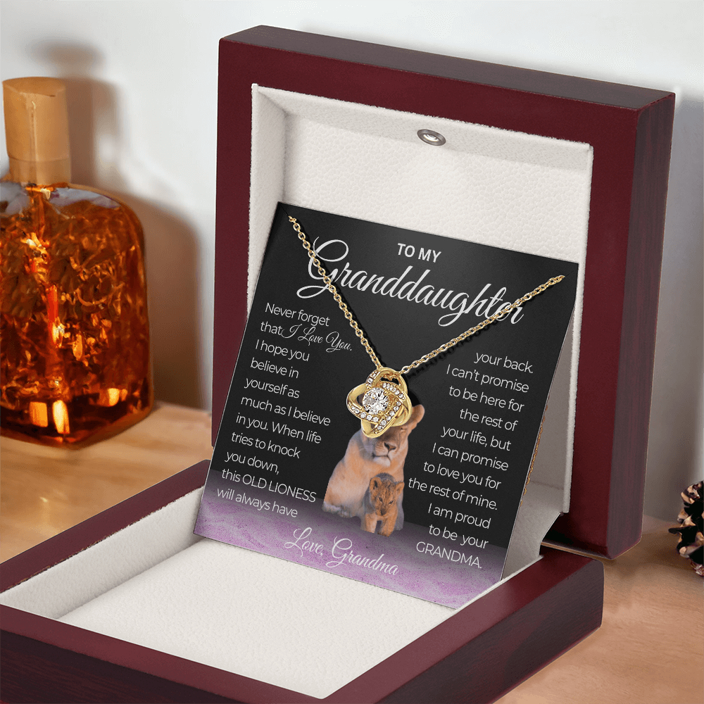 Love Knot Necklace Never Forget That I Love you Grandma To my Granddaughter