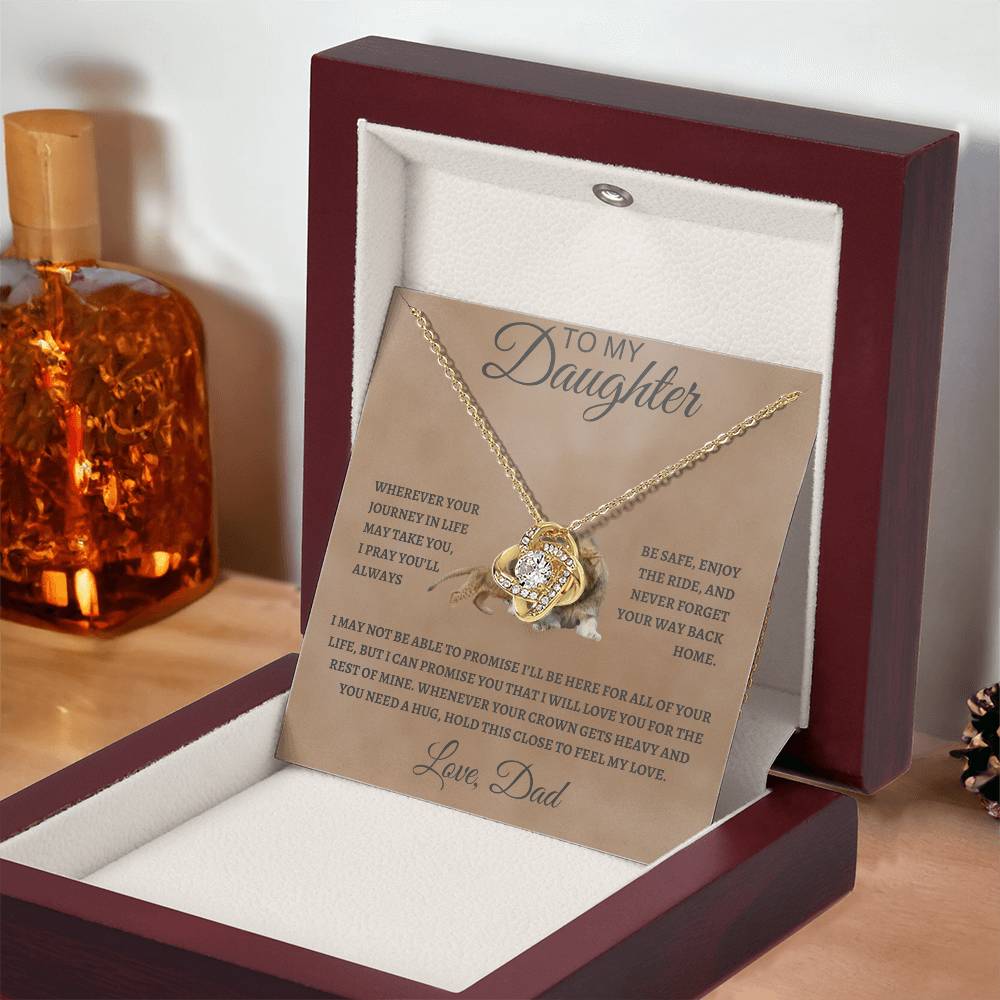 Love Knot Necklace Dad To My Daughter