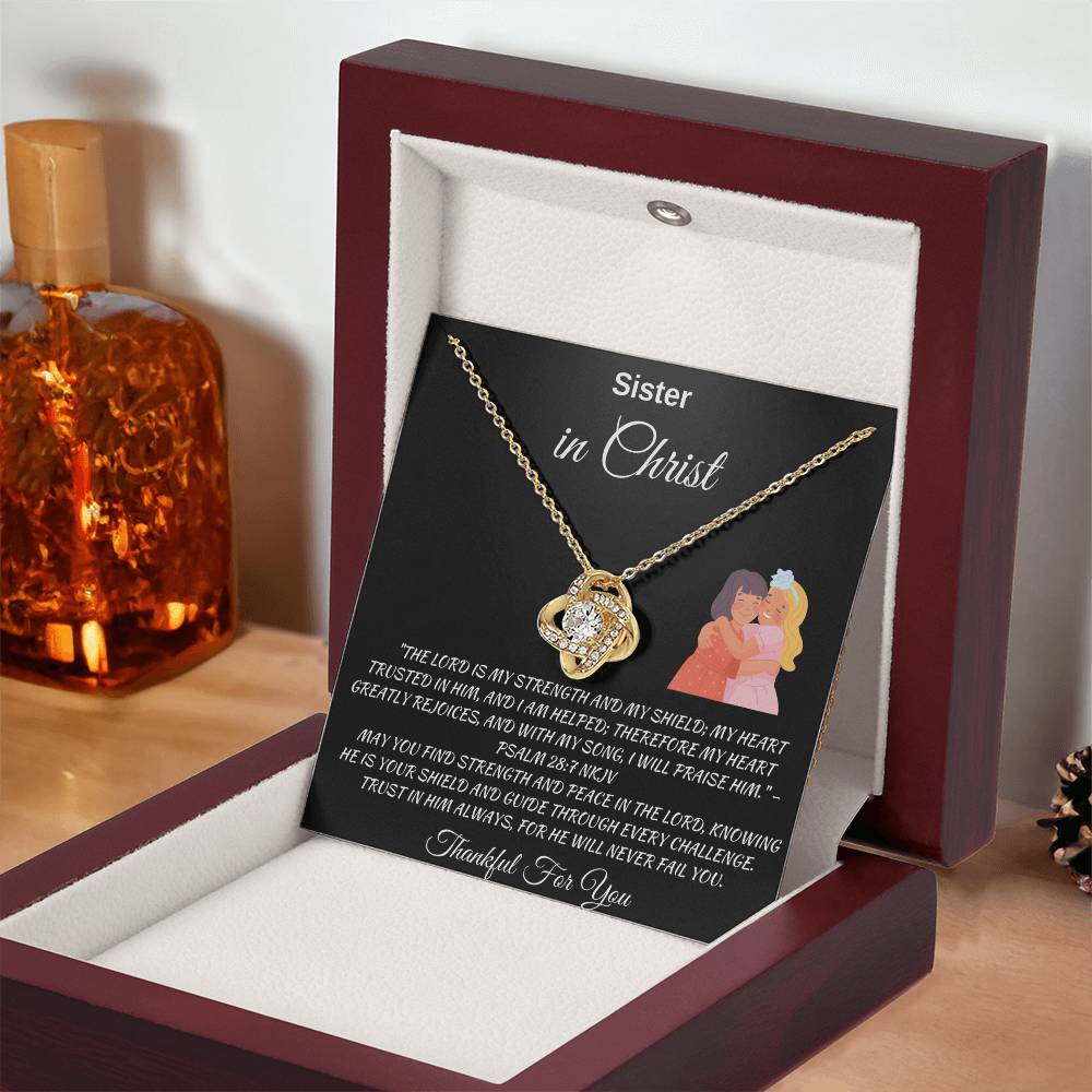 Love Knot Necklace Sister In Christ