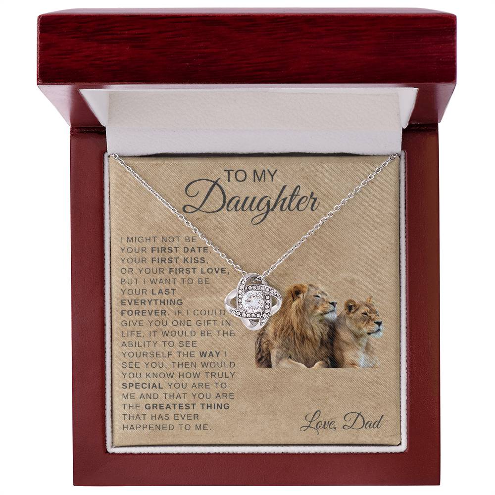 Love Knot Necklace Dad To My Daughter