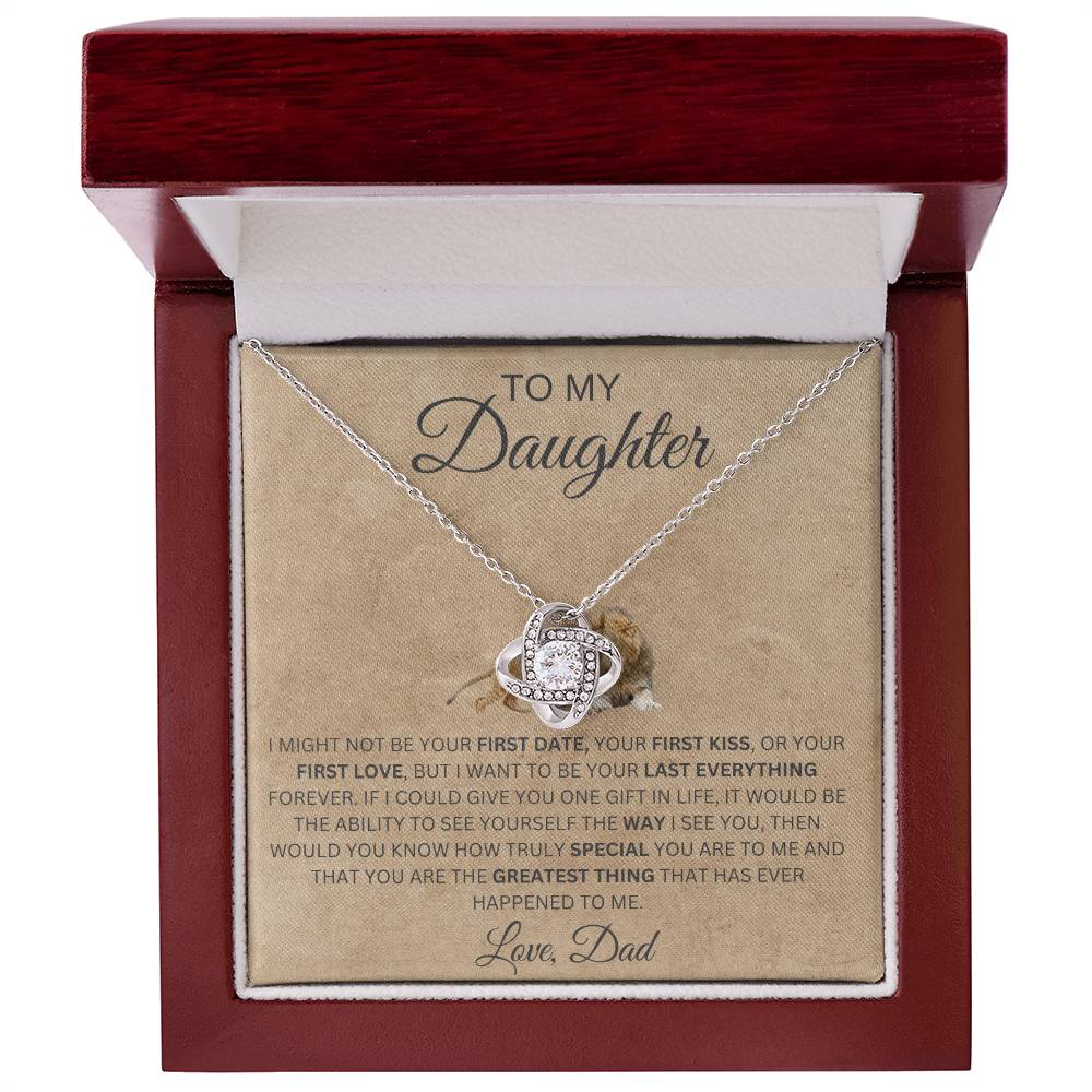 Love Knot  Necklace Dad To My Daughter