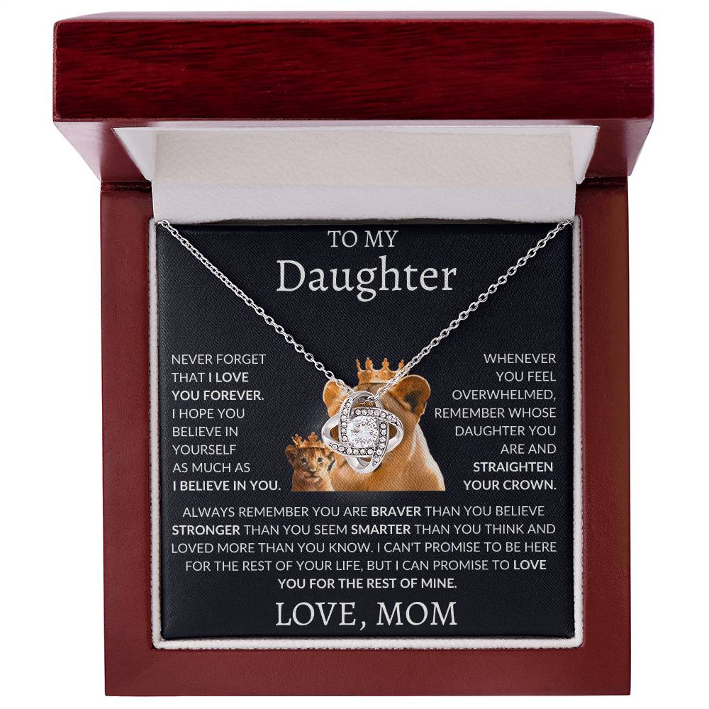 Love Knot Necklace Mom To My Daughter