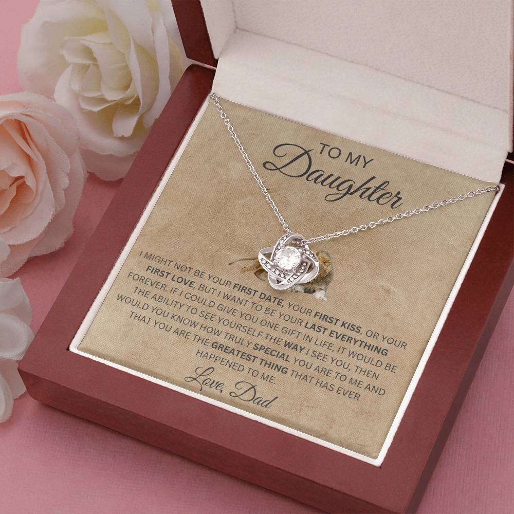 Love Knot  Necklace Dad To My Daughter