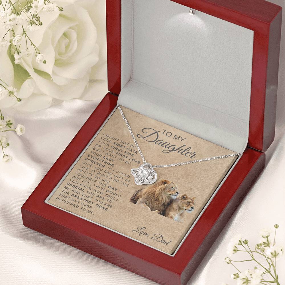 Love Knot Necklace Dad To My Daughter