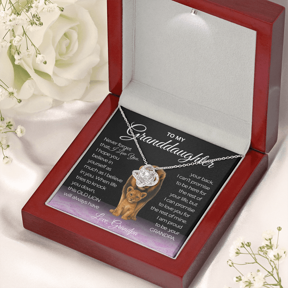 Love Knot Necklace Never Forget That I Love you Grandpa To my Granddaughter