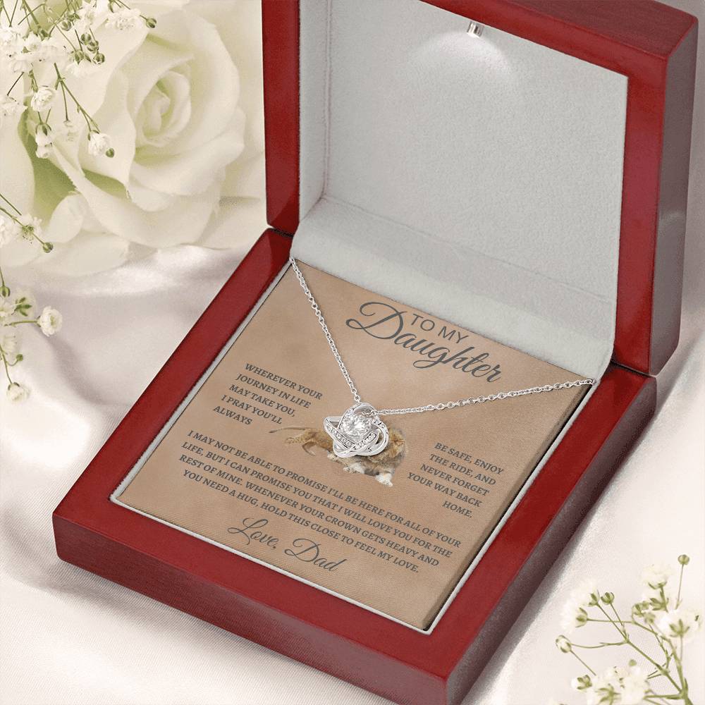 Love Knot Necklace Dad To My Daughter