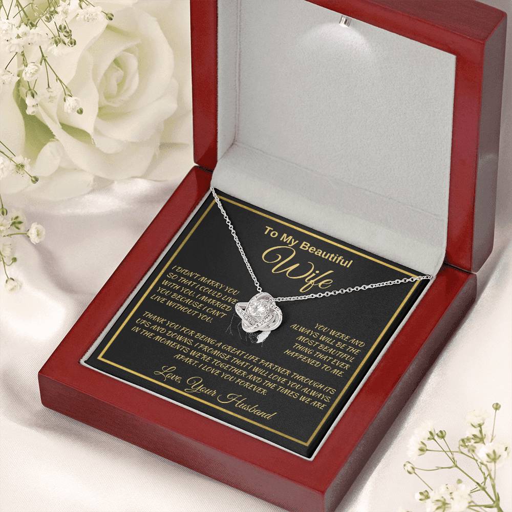 Love Knot Necklace Husband To My Wife