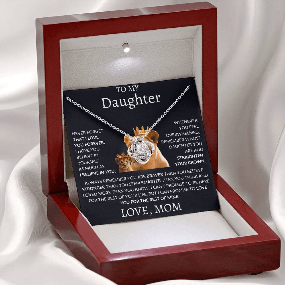 Love Knot Necklace Mom To My Daughter